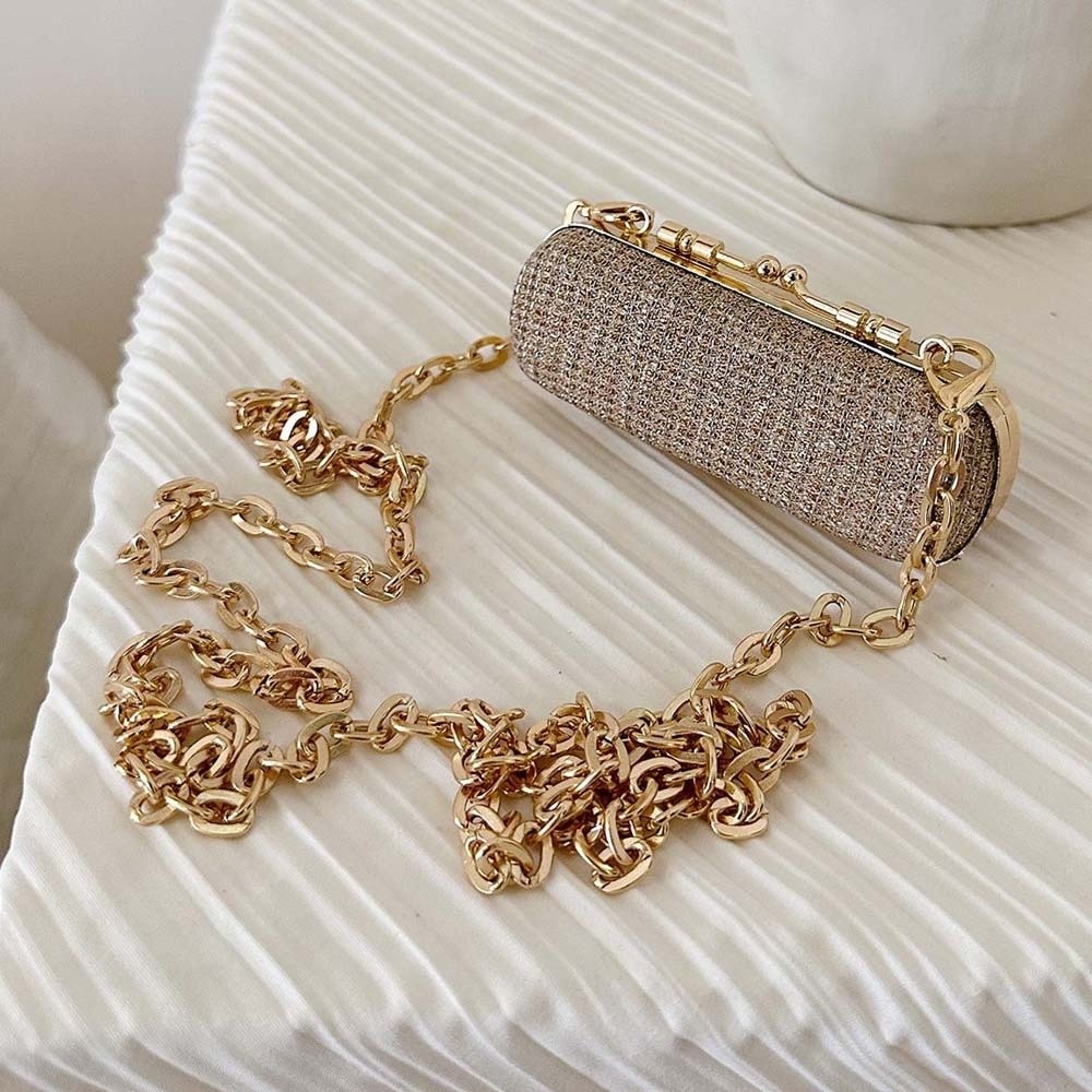 Mini Bag Evening Clutch - Bolso de cadena con diamantes de