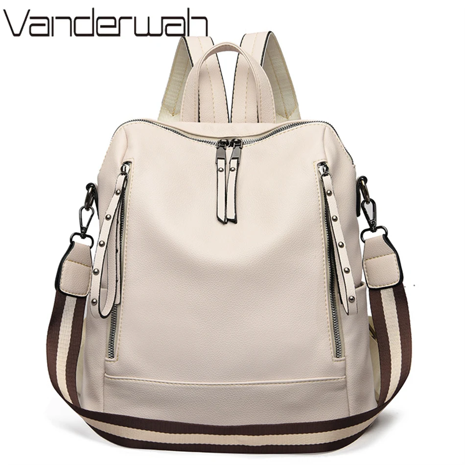 Luxury Bags Quality - Mochila De cuero suave para estudiantes