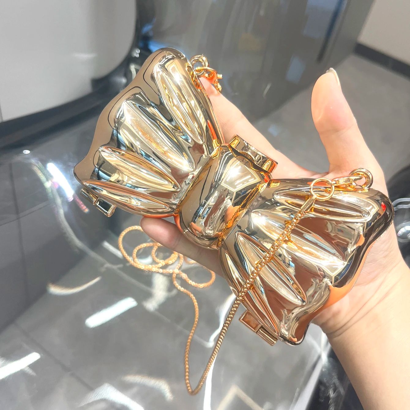Bolso de noche dorado, moneder - Luxury Bags Quality reseña y precio
