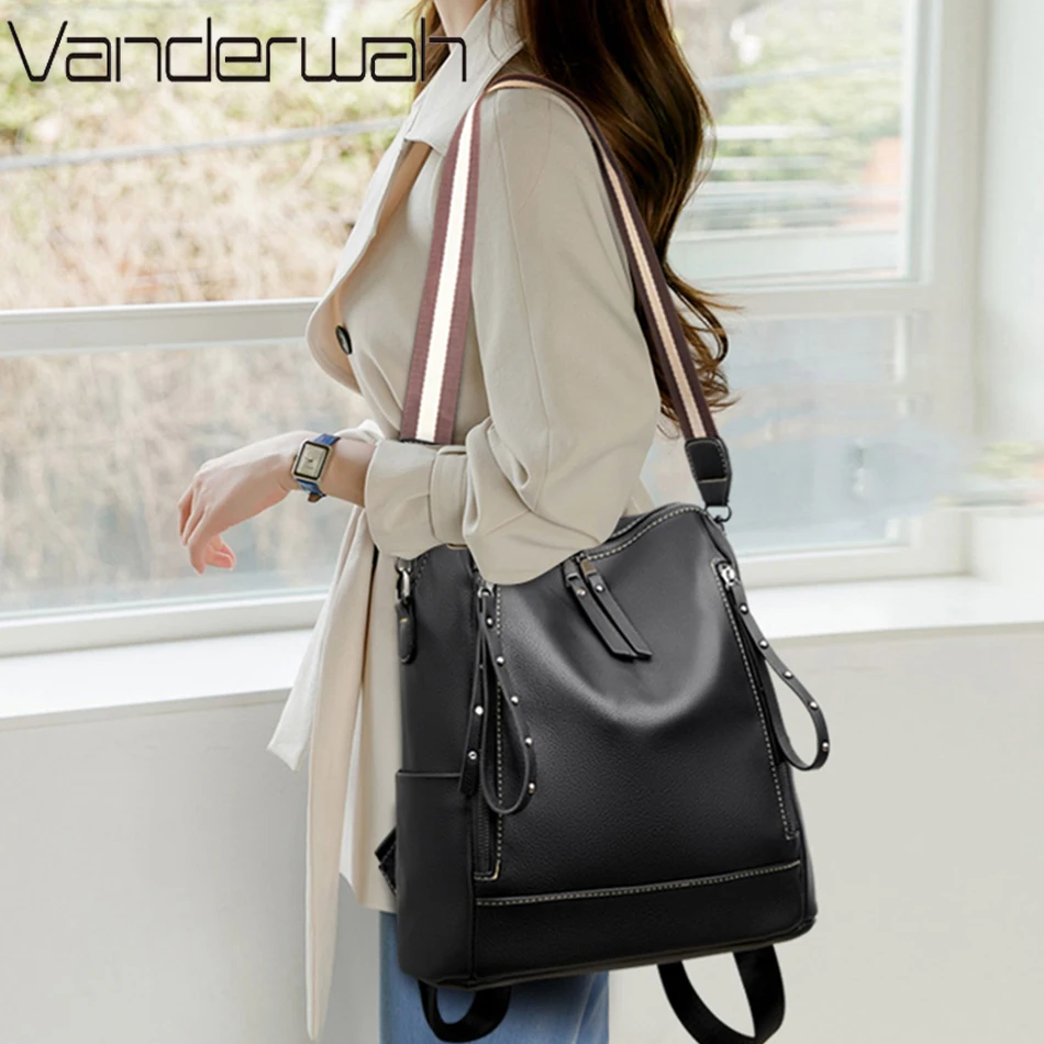 Mochila De cuero suave para es - Luxury Bags Quality reseña y precio