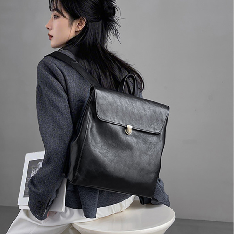 Mochila de cuero genuino de ma - Luxury Bags Quality reseña y precio