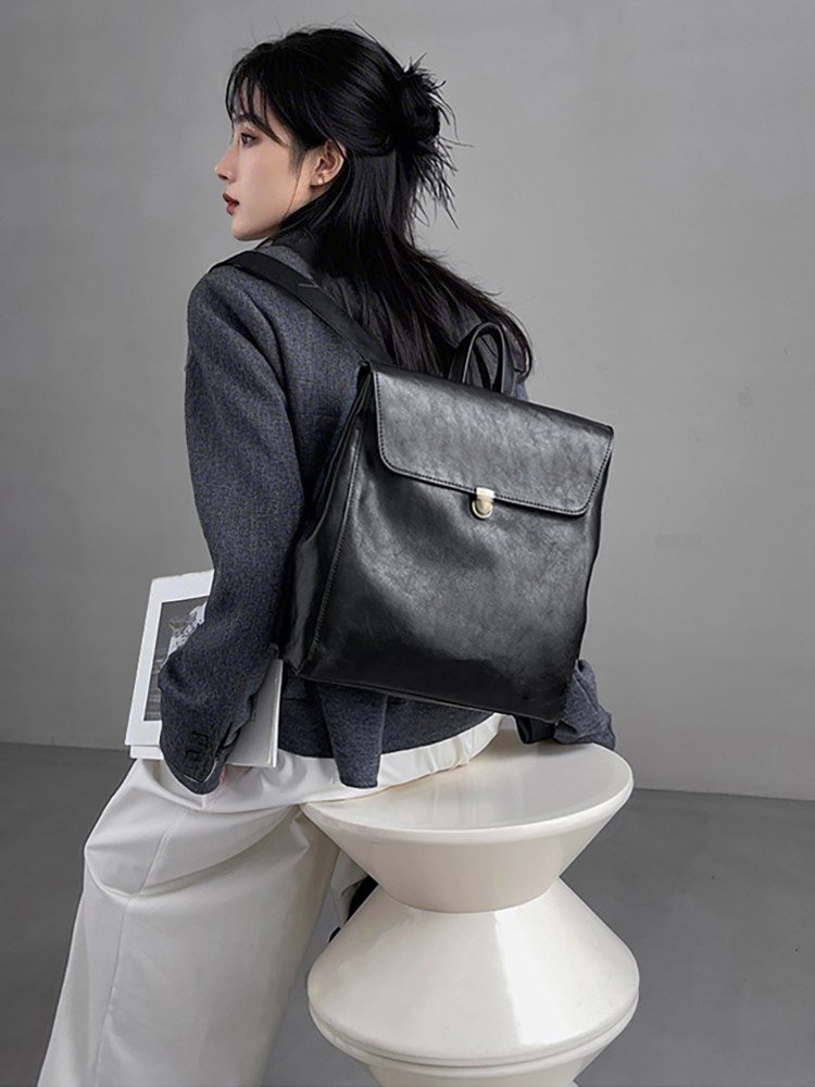 Mochila de cuero genuino de ma - Luxury Bags Quality reseña y precio